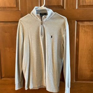 Polo by Ralph Lauren quarter zip shirt, gray, size medium